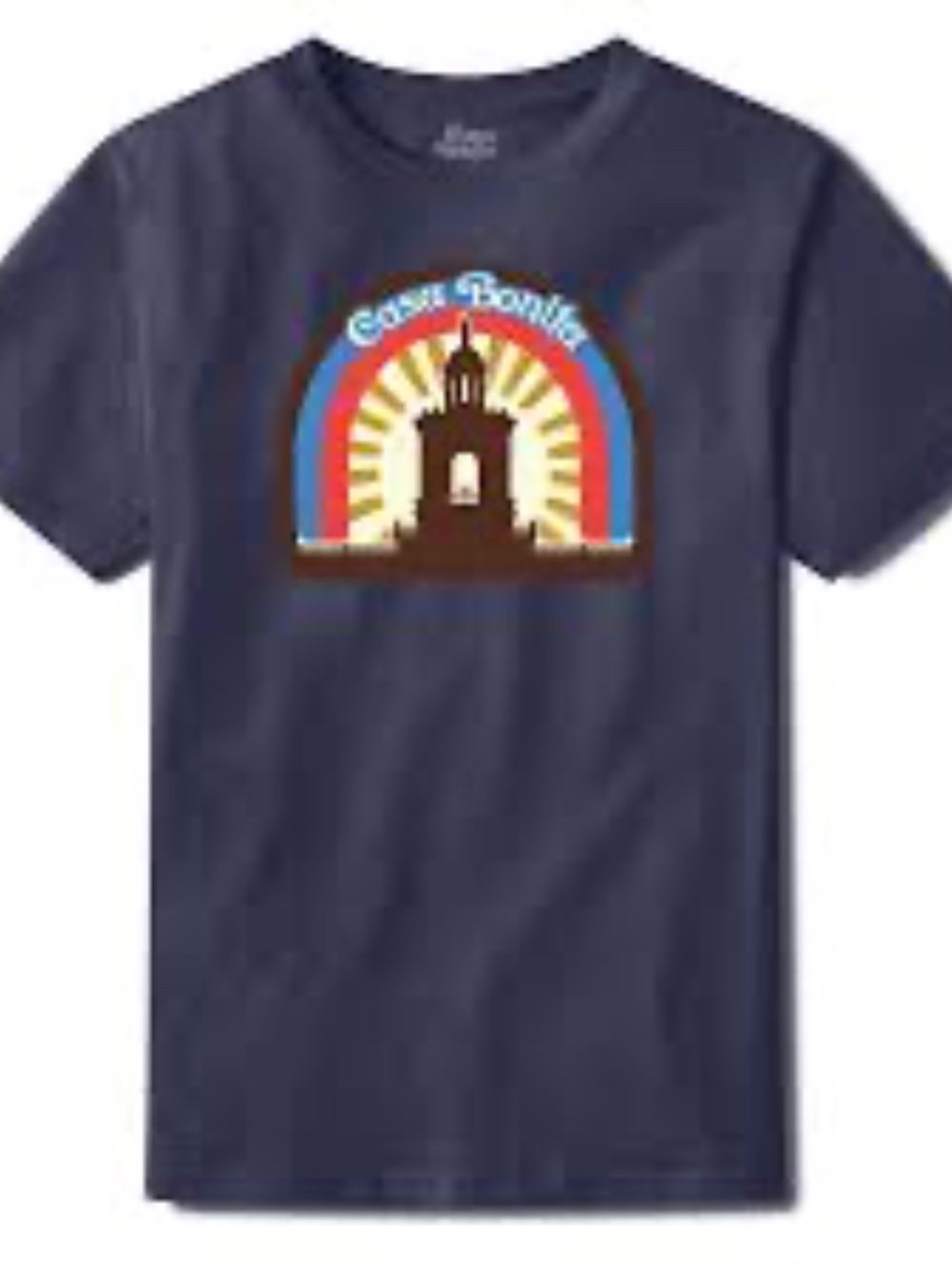 Casa Bonita Navy Sunset Tower T-Shirt Graphic Promo Tee Size L Brand New NWT